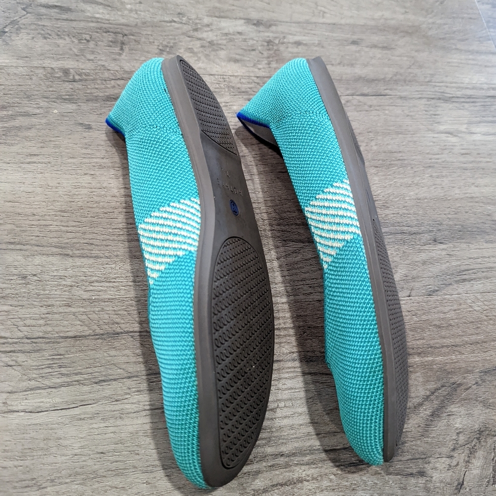 Turquoise Rothys round toe flat - Picture 4 of 6